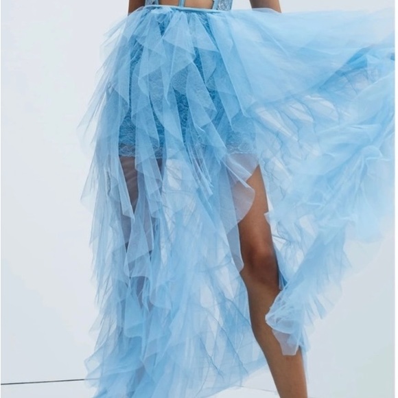 For Love & Lemons Rosario Maxi Dress in blue. NEW WITH TAGS. Never worn - Picture 6 of 11